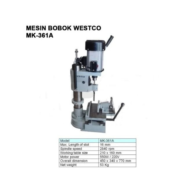 Jual Mesin Bor Bobok Kayu Listrik Mk A Westco Electric Mortising