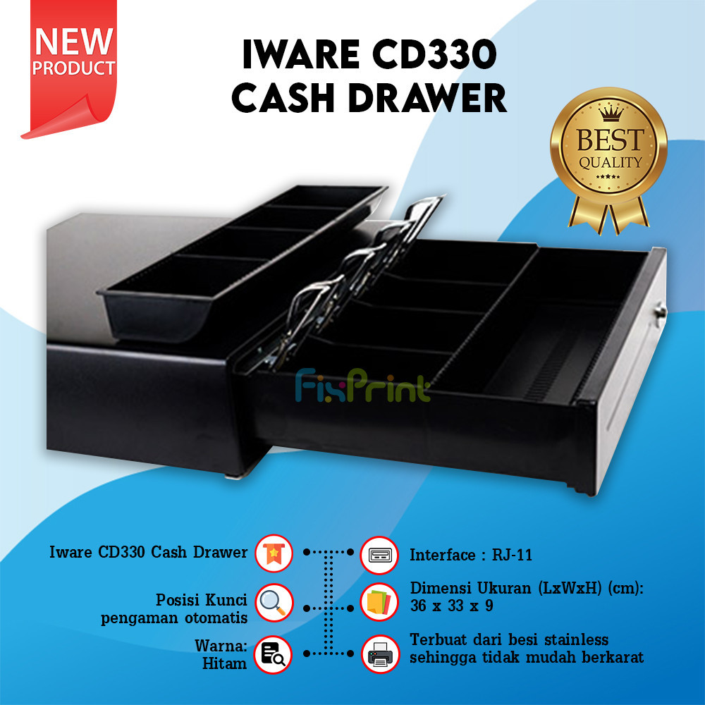 Jual Cash Drawer Laci Kasir Iware Laci Penyimpanan Uang CD 330 CD330 CD