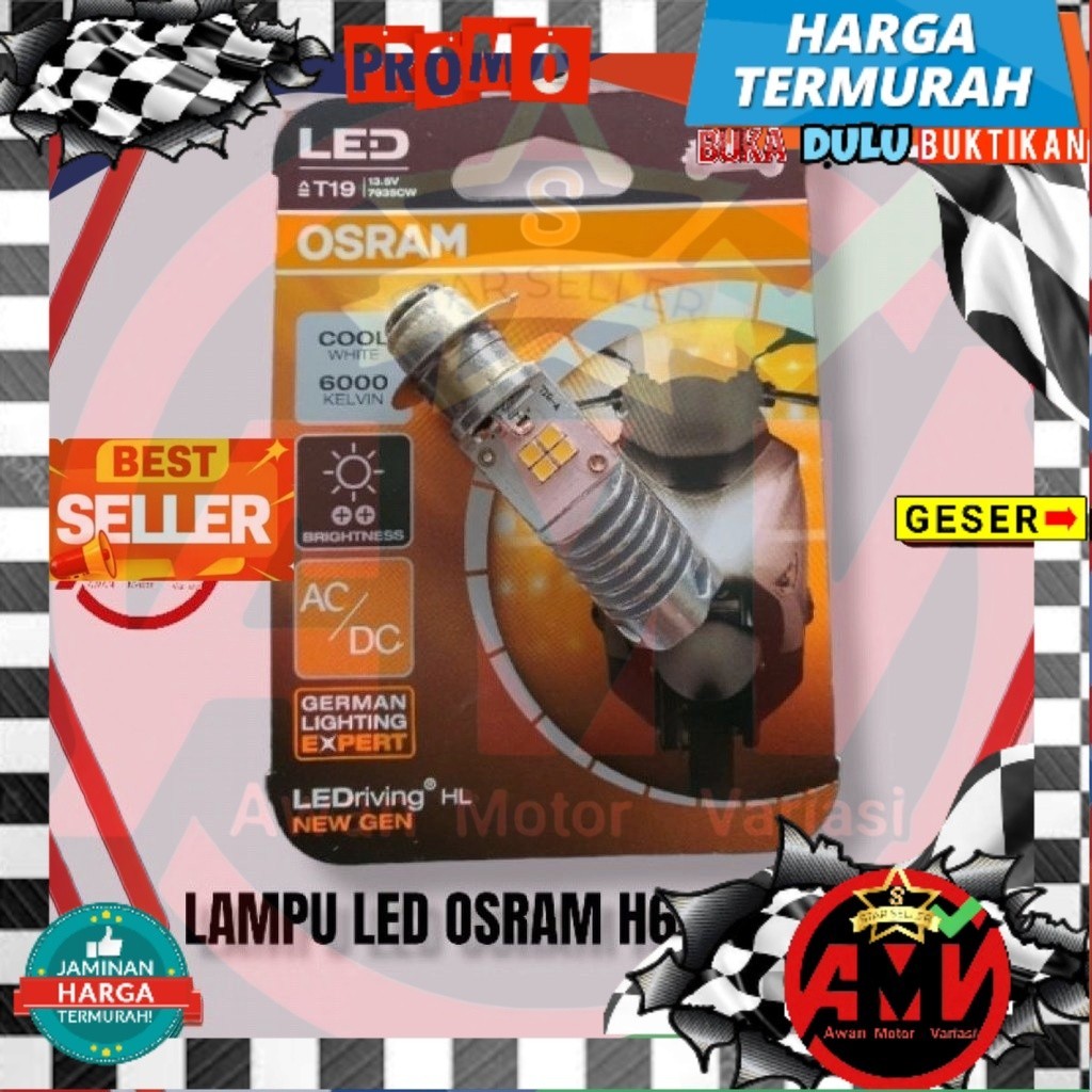 Jual Lampu Utama Led Motor Lampu Led Depan Motor H6 OSRAM T19 AC DC