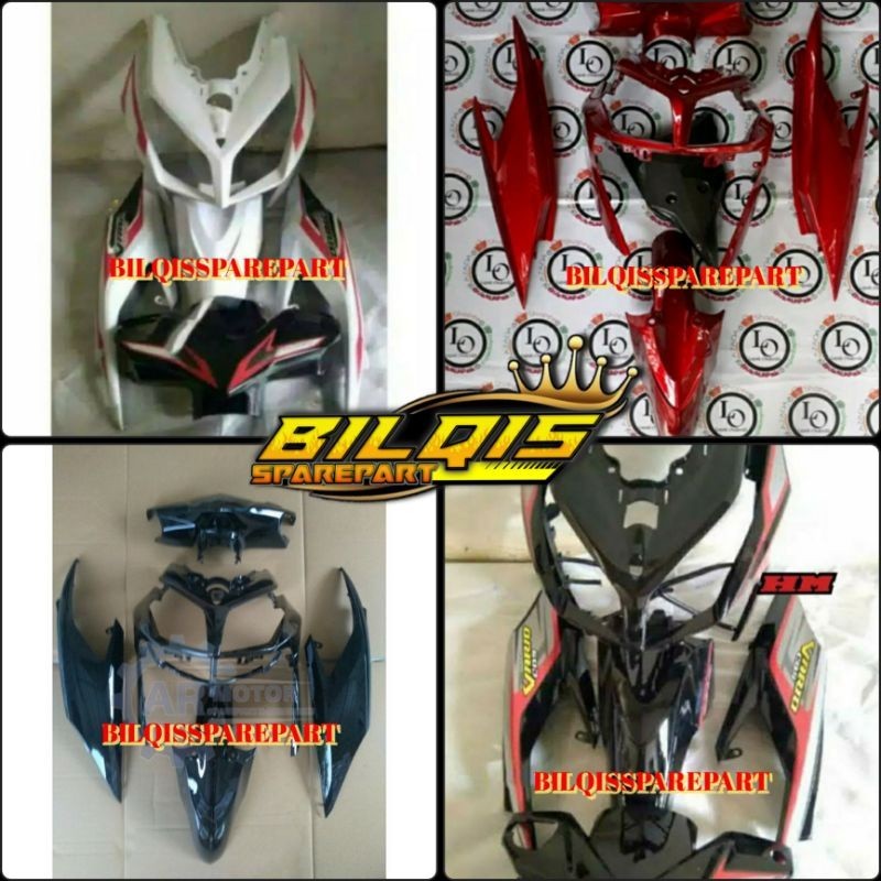 Jual Cover Full Body Halus Vario Techno 110 Karbu Lama Old Warna Merah