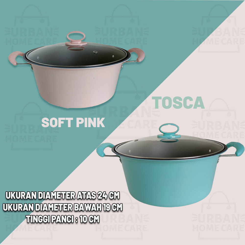 Jual Panci Sup Enamel Tutup Kaca Cm Soup Pot Panci Susu Enamel