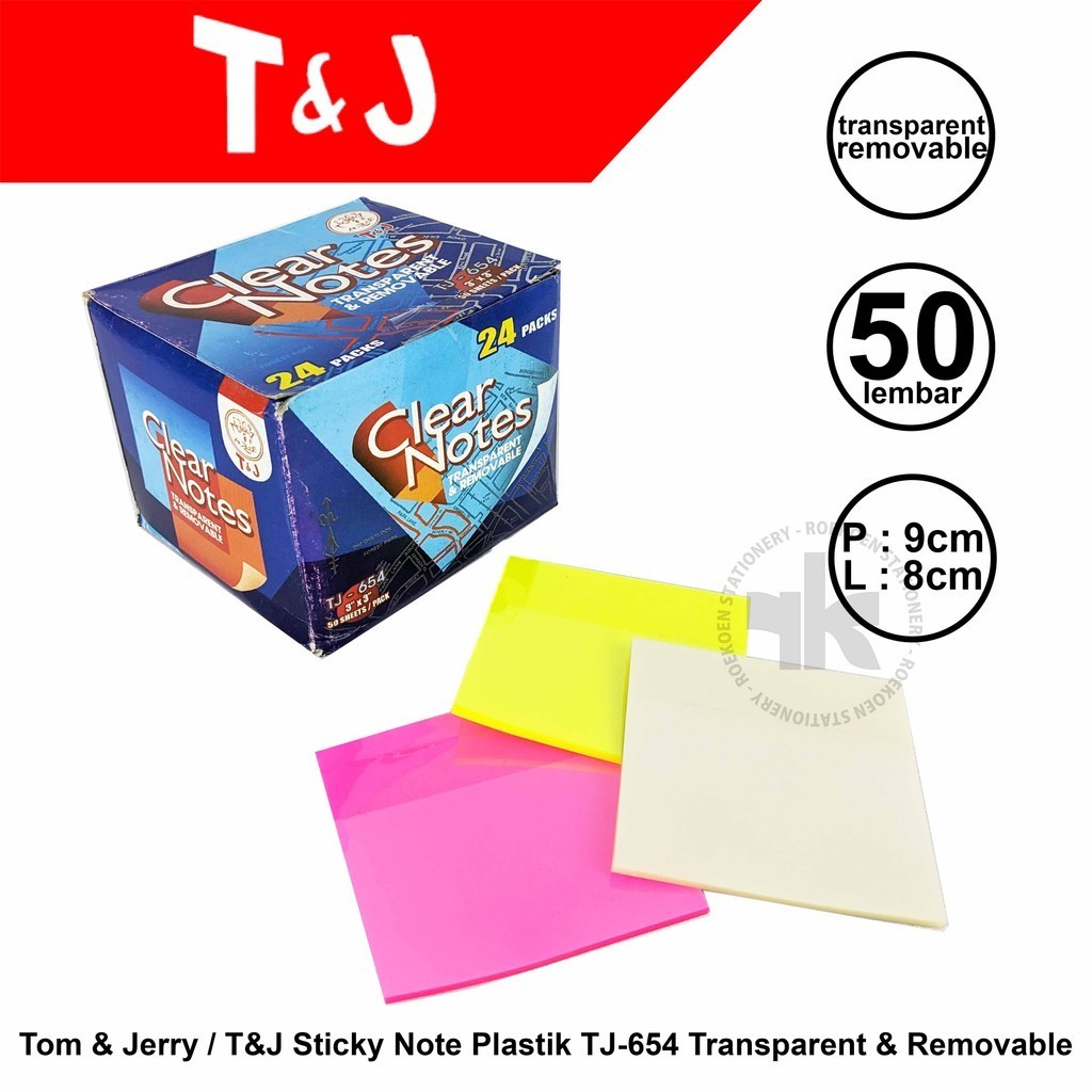 Jual Tom Jerry TJ Sticky Note Plastik 76x76mm TJ 654 Mix 5