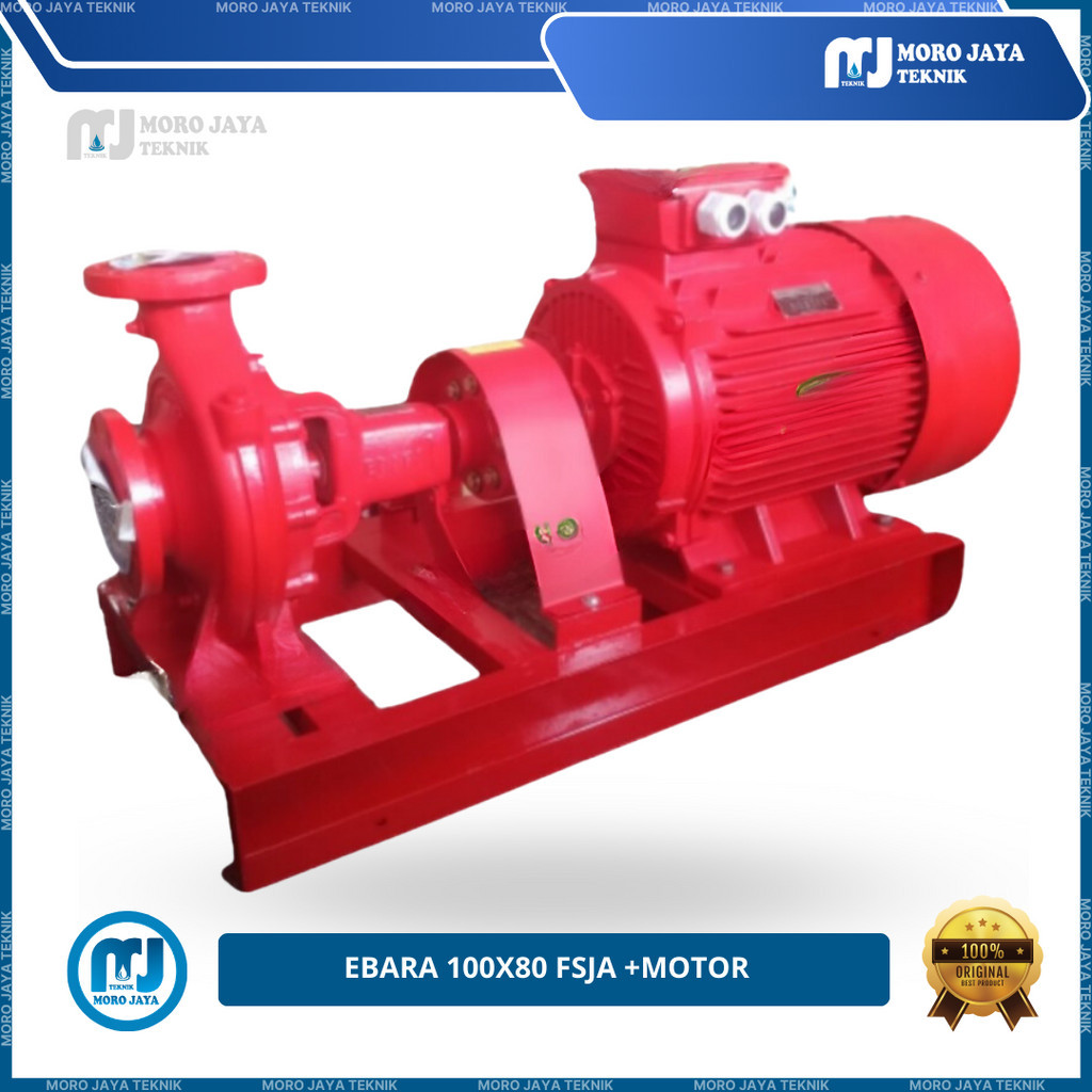 Jual Pompa Transfer Centrifugal Ebara 100x80 FSJA Motor 37kw 45Hp