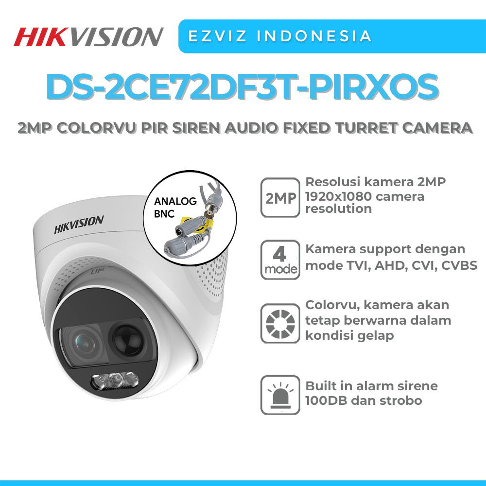 Jual Hikvision Ds Ce Df T Pirxos Mp Colorvu Pirsiren Audio Turret