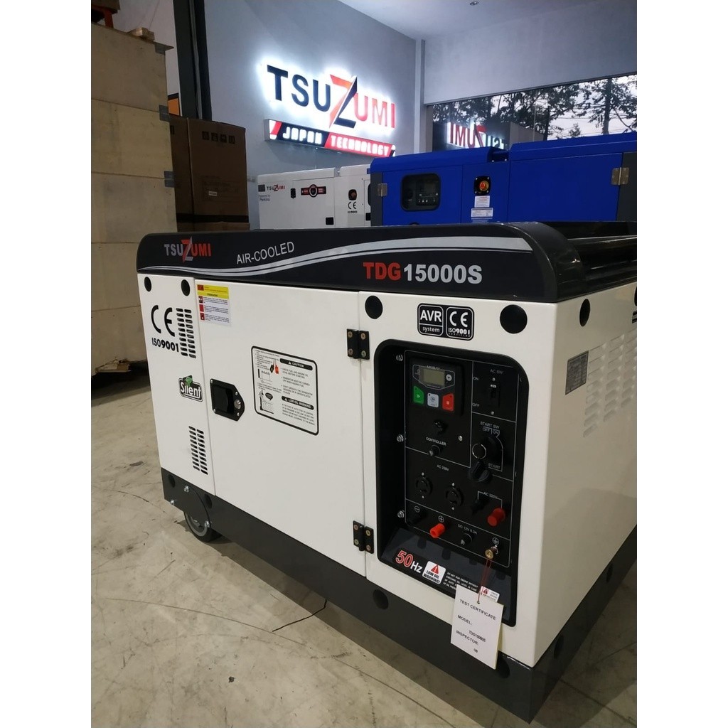 Jual Genset 15 KVA 1 Phase Tsuzumi TDG 15000 S Japan Technology