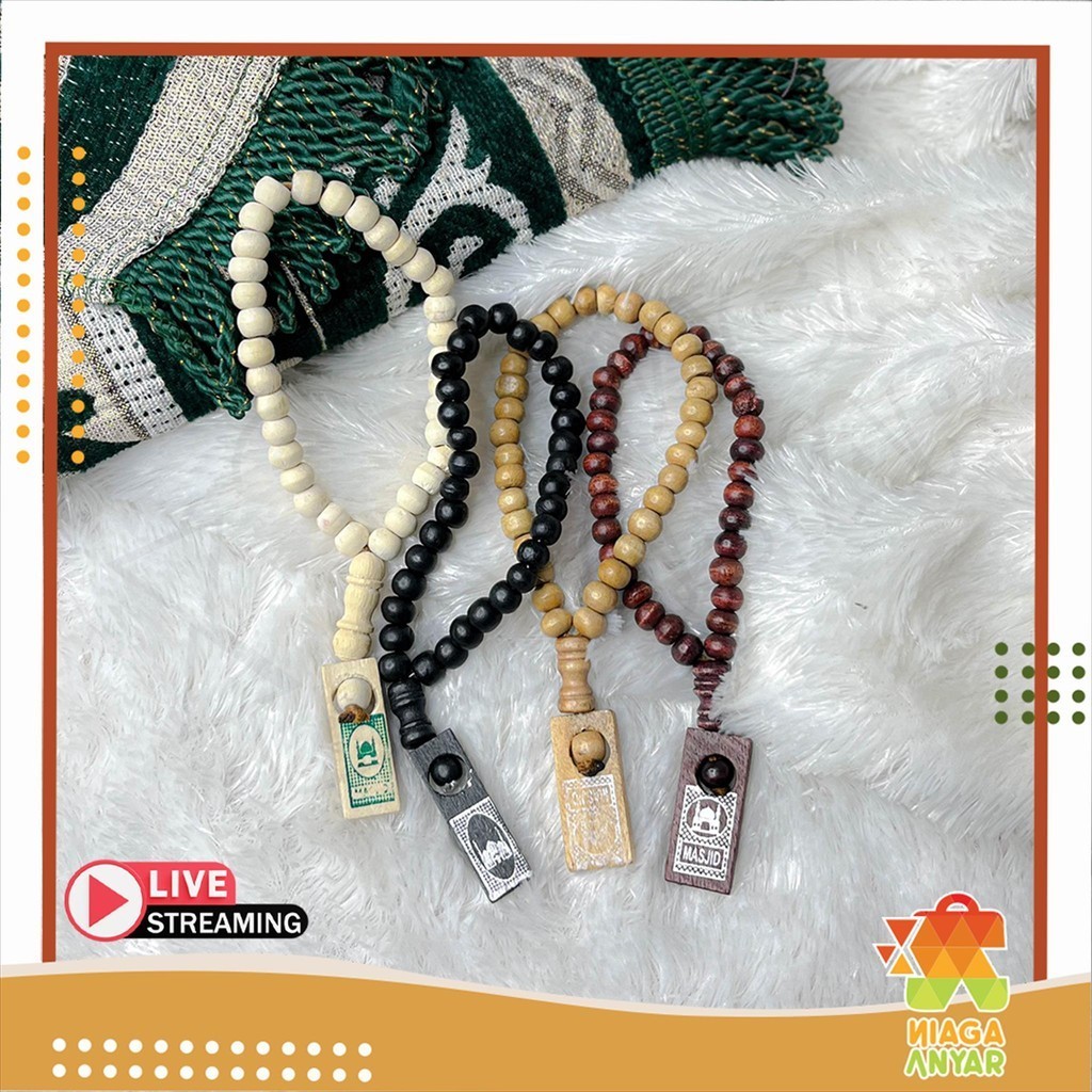 Jual NA Tasbih Kayu 33 Butir Souvenir Haji Umroh Pernikahan Tasbeh