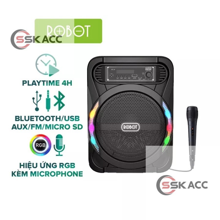 Jual Speaker Karaoke Robot Rb Speaker Bluetooth Rgb Mic Remote