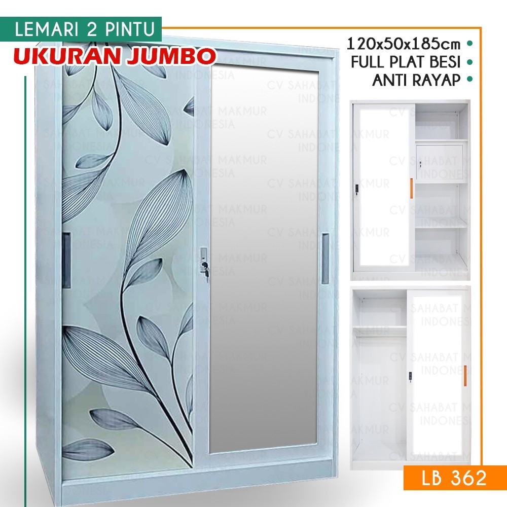 Jual Lemari Pakaian Besi Pintu Jumbo Sliding Door Lb Lb