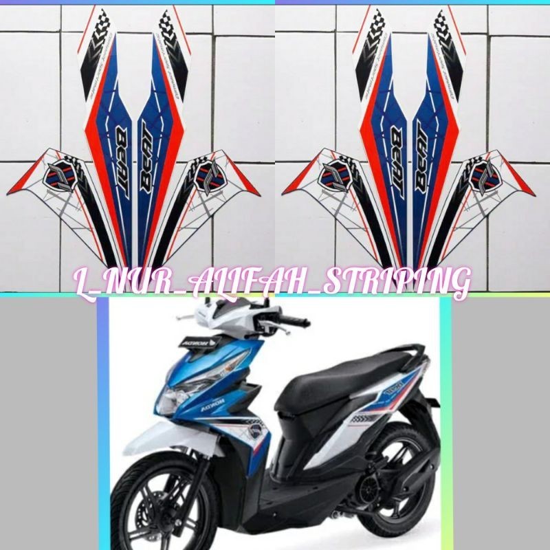 Jual STIKER STRIPING LIS LES POLET BODY MOTOR HONDA BEAT FI ESP 2016