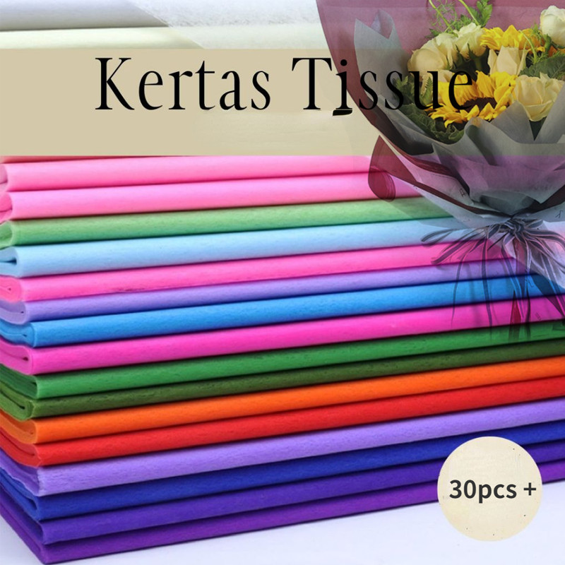 Jual Grosir30PCS KERTAS FLOWER TISSUE KOREAN TISSUE PAPER KERTAS