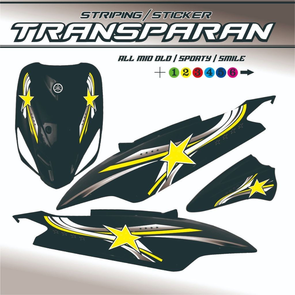 Jual Variasi Striping Transfaran Uv List Variasi Motor Yamaha Mio