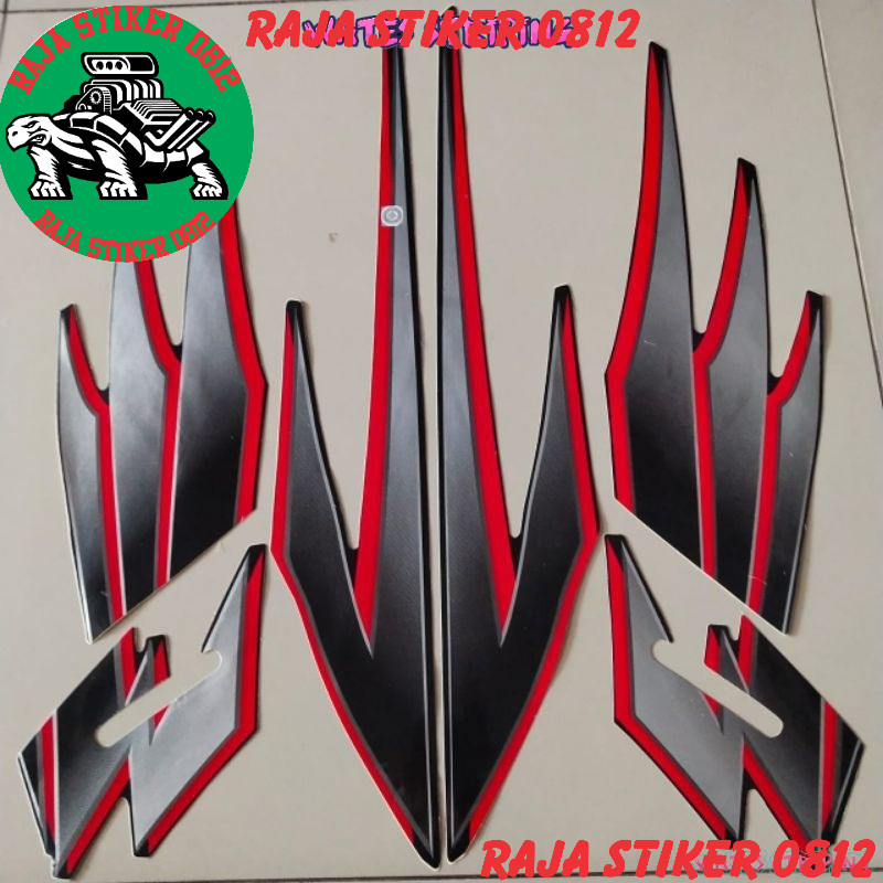 Jual Striping Decal Polet Sticker Honda Tiger Hitam Merah List