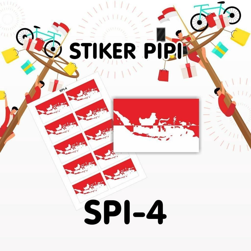 Jual Tempelan Pipi Bendera Sticker Pipi Merah Putih Indonesia 17