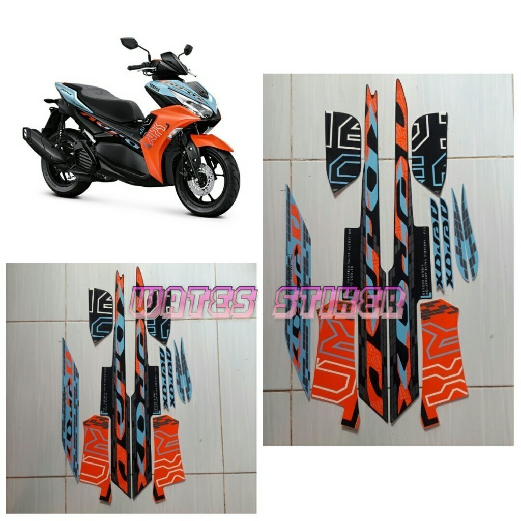 Jual Striping Decal Polet Sticker Yamaha Aerox Rc 155 2023 2024 Oren