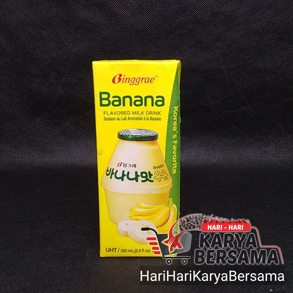 Jual Minuman Binggrae Banana Flavored Milk Drink Uht Susu Rasa Pisang