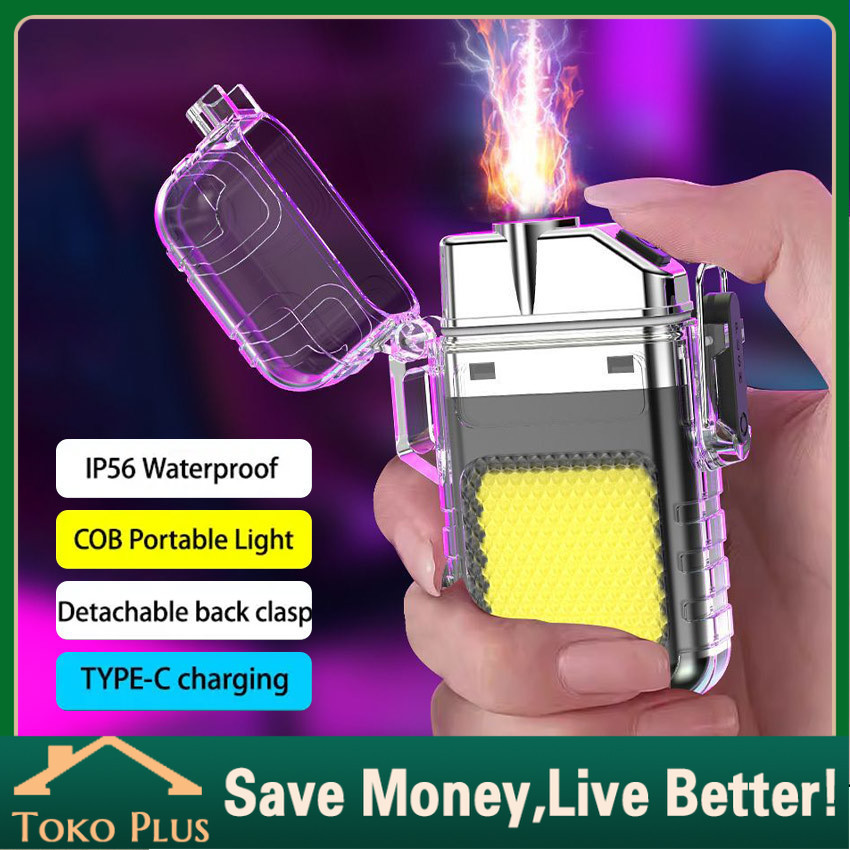 Jual Korek Api Waterproof Lighter Windproof Lighter Electric Flashlight