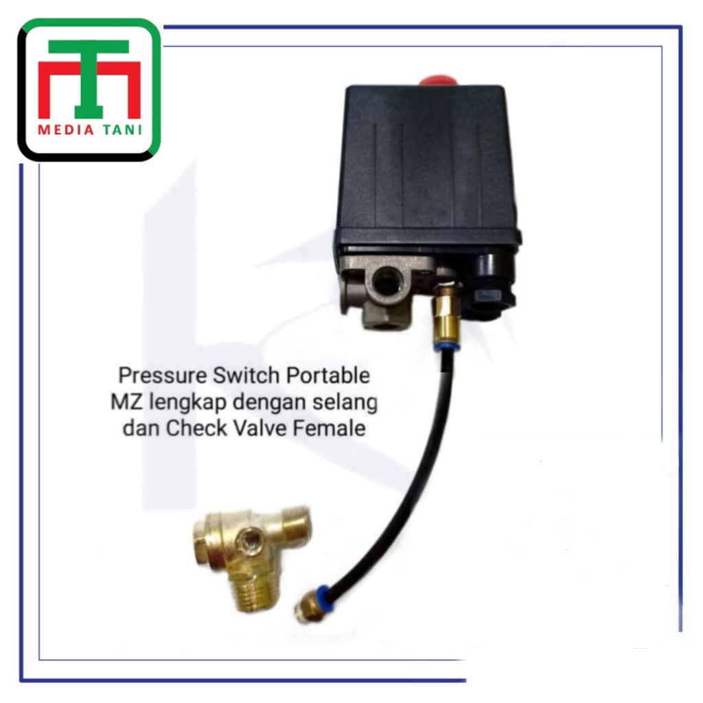 Jual Check Valve Female Plus Pressure Switch Otomatis Kompresor