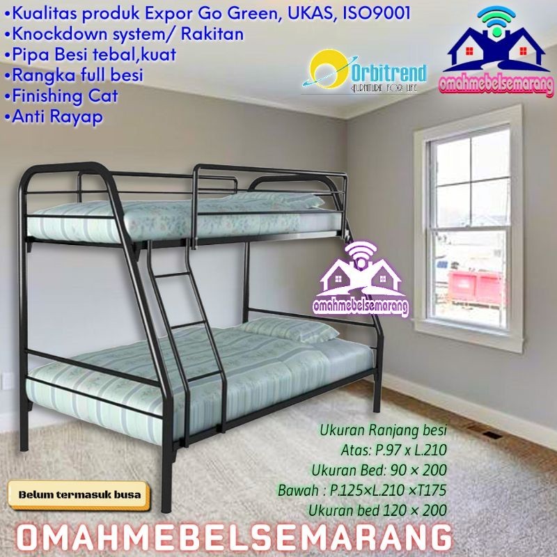 Jual Ranjang Susun Besi Tingkat Orbitrend New Mars Bunk Bed Steel