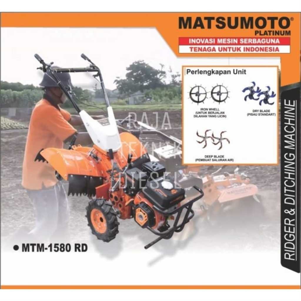 Jual Mesin Cultivator Traktor Mini Ridger Matsumoto Mtm Rd Bensin