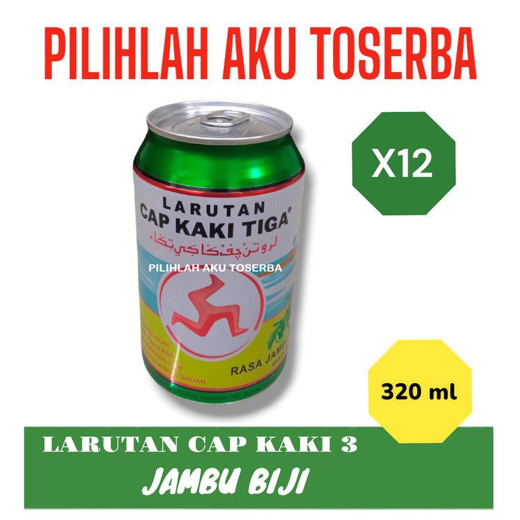 Jual Larutan Penyegar CAP KAKI 3 Rasa JAMBU KALENG 320 Ml HARGA 12