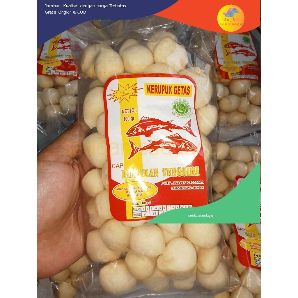 Jual DUA IKAN CEMILAN KERUPUK Getas Kretek Krupuk Ikan Krupuk Ikan