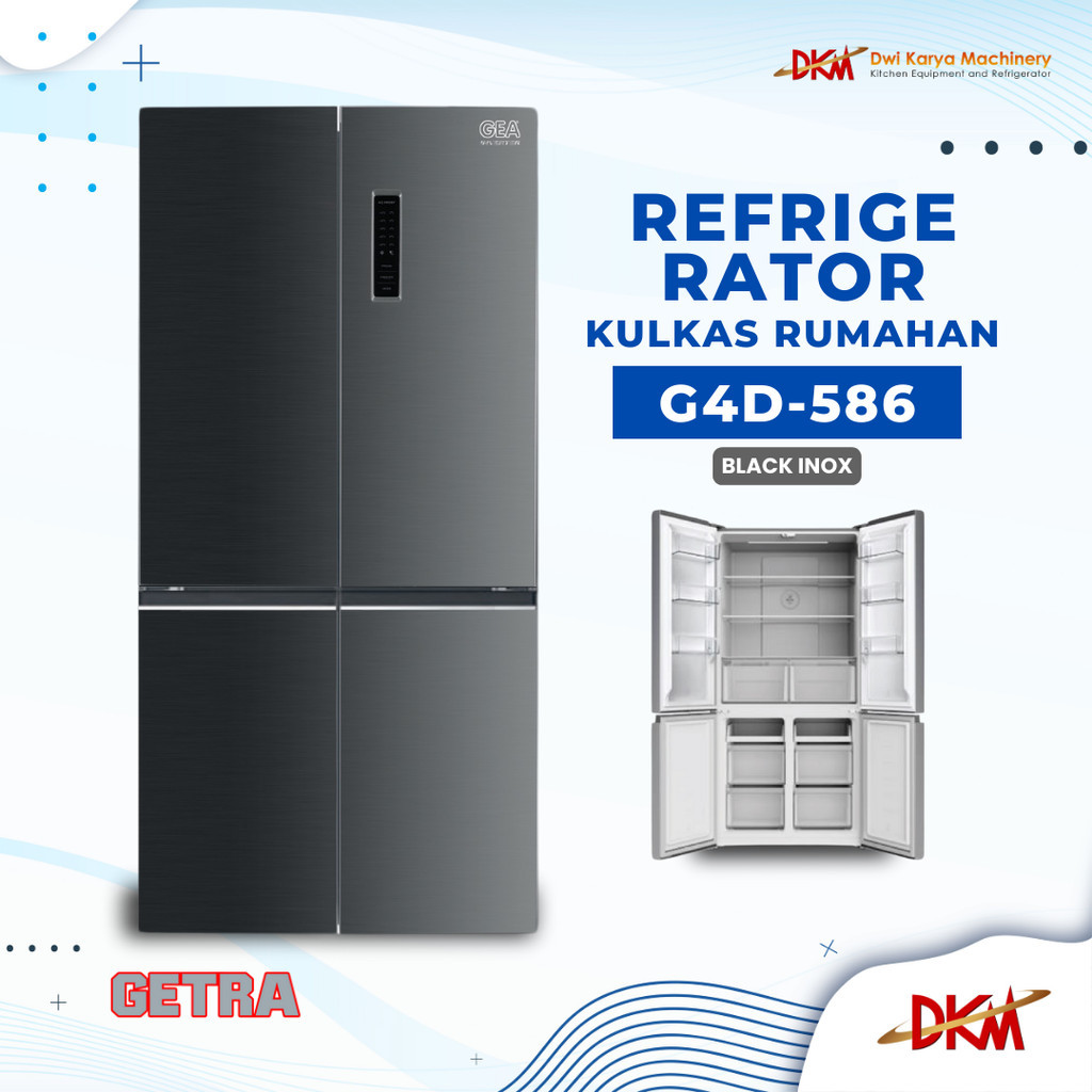 Jual Home Refrigerator Gea G D Inox Kulkas Pintu Menyamping