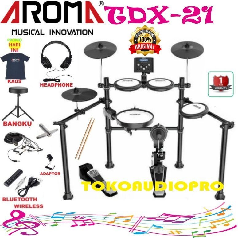 Jual Aroma Tdx Mesh Kit Digital Electronic Drum Set Drum Elektrik