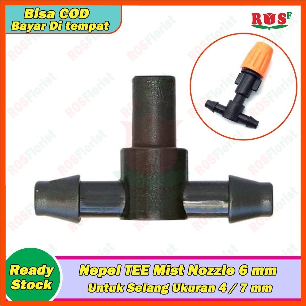 Jual RF Nepel TEE Selang PE 4 X 7 Mm Ke 6 Mm Socket Konektor Mist