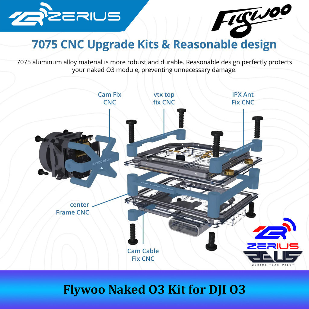 Jual FLYWOO Naked O3 Kit O3 Naked CNC Kit For DJI O3 Air Unit Shopee