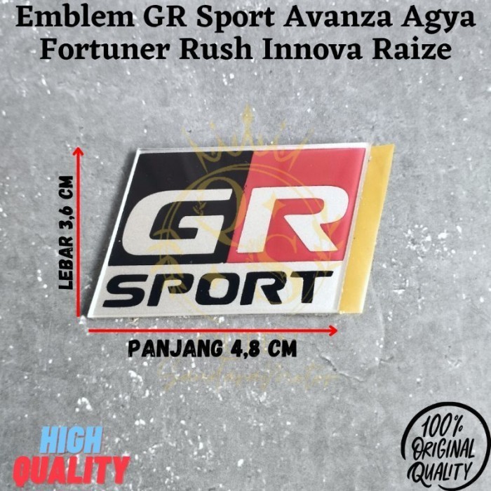 Jual Emblem Gr Sport Avanza Agya Fortuner Rush Innova Raize Original