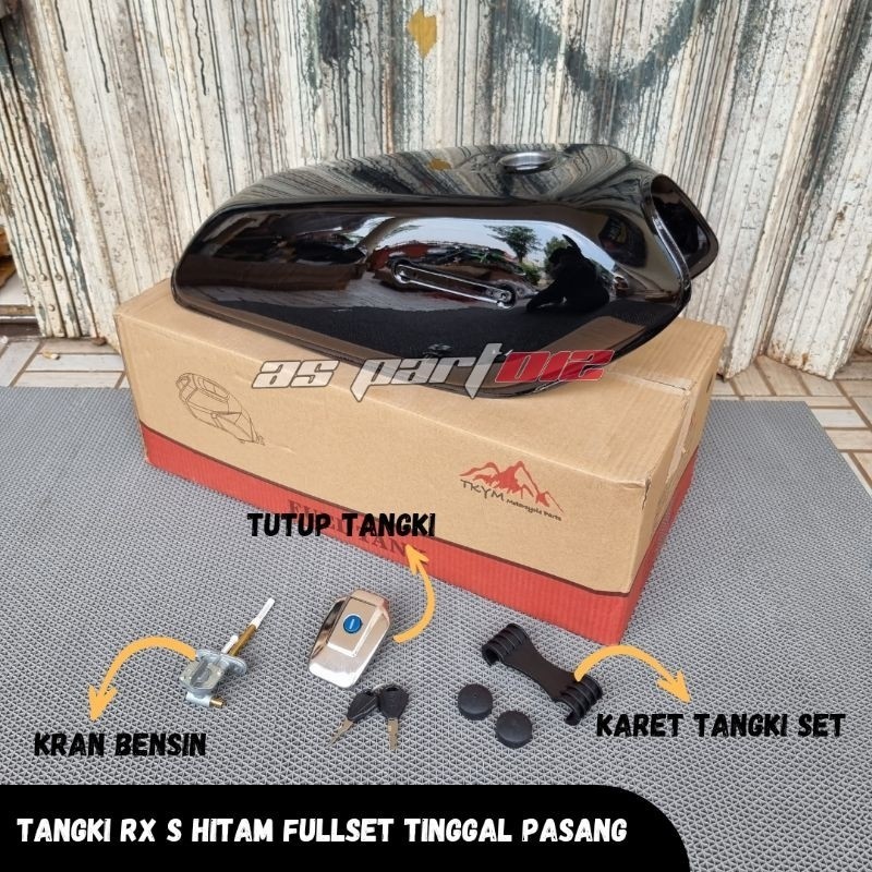 Jual Tangki Rx S Rx Spesial Hitam Fullset Tutup Tangki Kran Bensin Dan