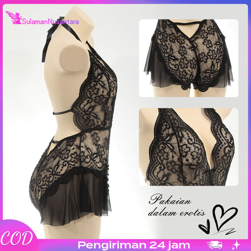 Jual LivingzonaRenda Lingerie Lingerie Hitam Ukuran Baju Dinas Malam