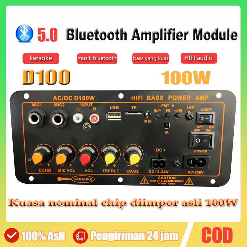 Jual D100 Ampli Full Bass Subwoofer 10 Inch 12 Inch 20Inch Hi Fi