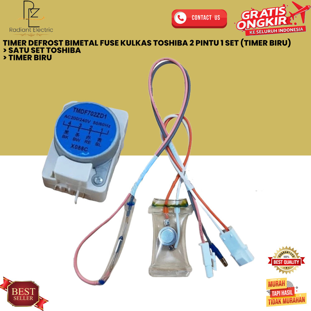 Jual Timer Defrost Bimetal Fuse Kulkas Toshiba Pintu Set Timer