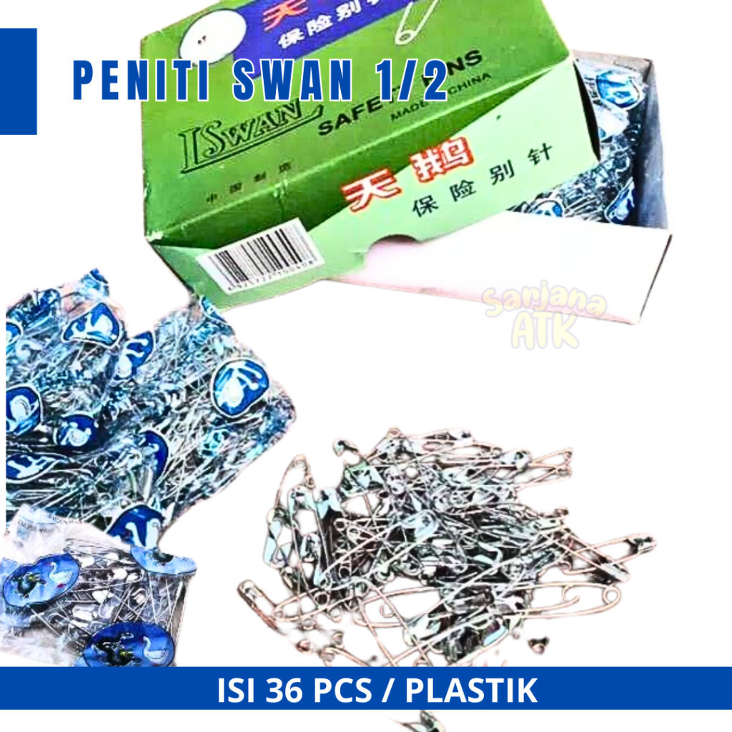 Jual Peniti 1 2 Stainless Swan Isi 36 Pcs Shopee Indonesia