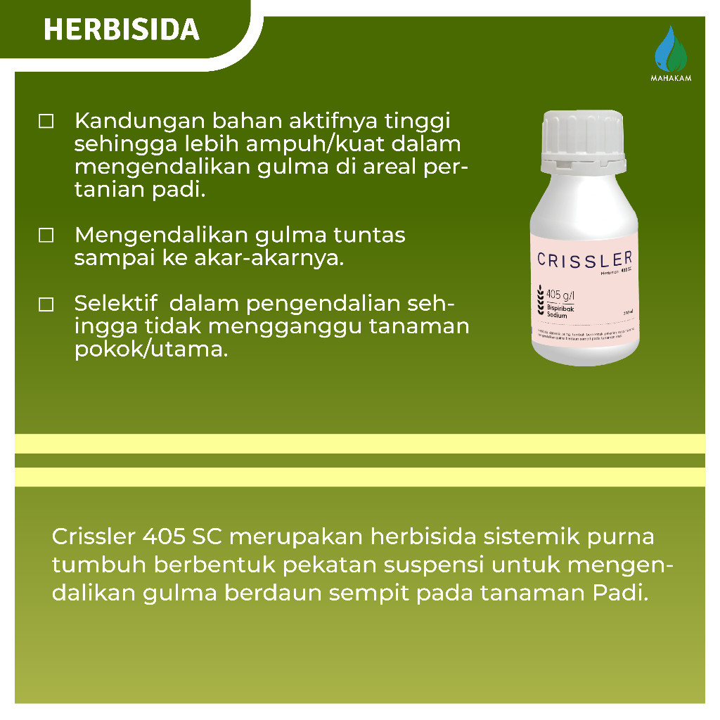 Jual Asli Crissler Sc Ml Pestisida Herbisida Pengendali Gulma