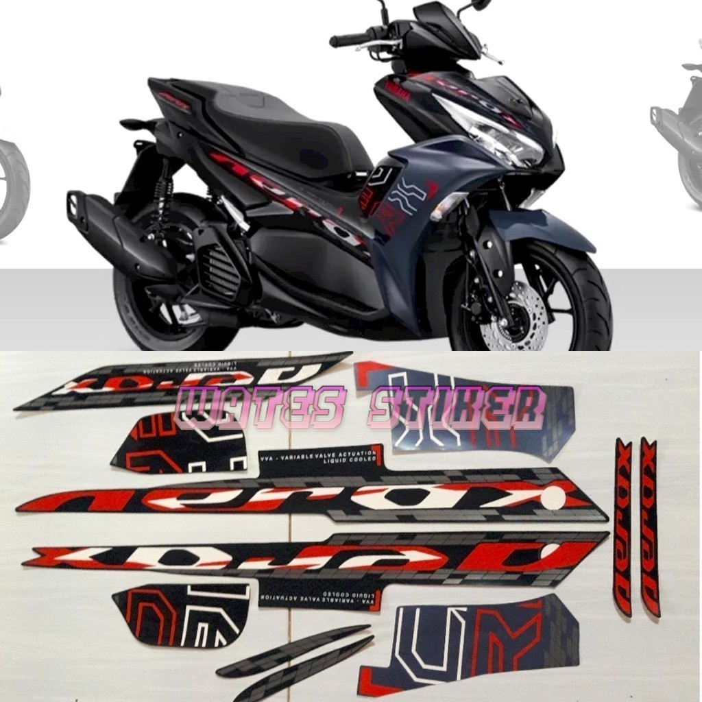 Jual Striping Decal Polet Sticker Yamaha Aerox Rc Hitam