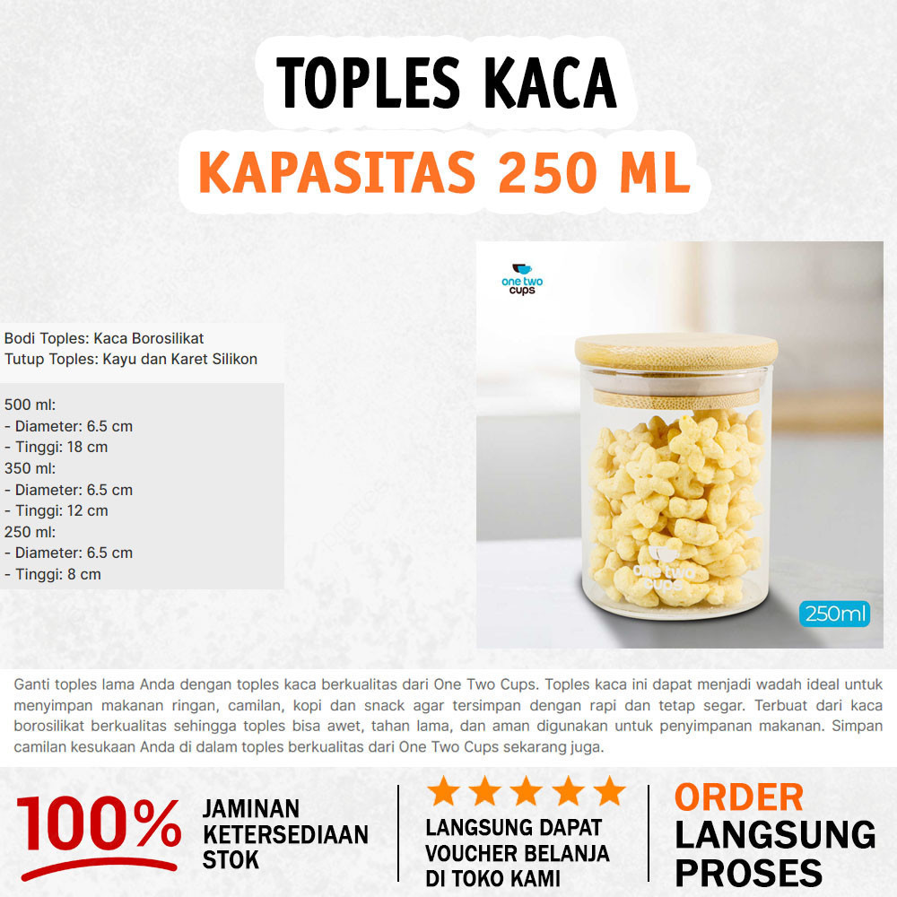 Jual Toples Kaca Penyimpanan Makanan Borosilicate Glass Storage Jar