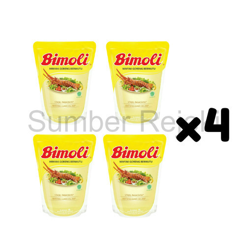 Jual BIMOLI MINYAK GORENG 2 LITER X 4 POUCH MINYAK REFILL Shopee