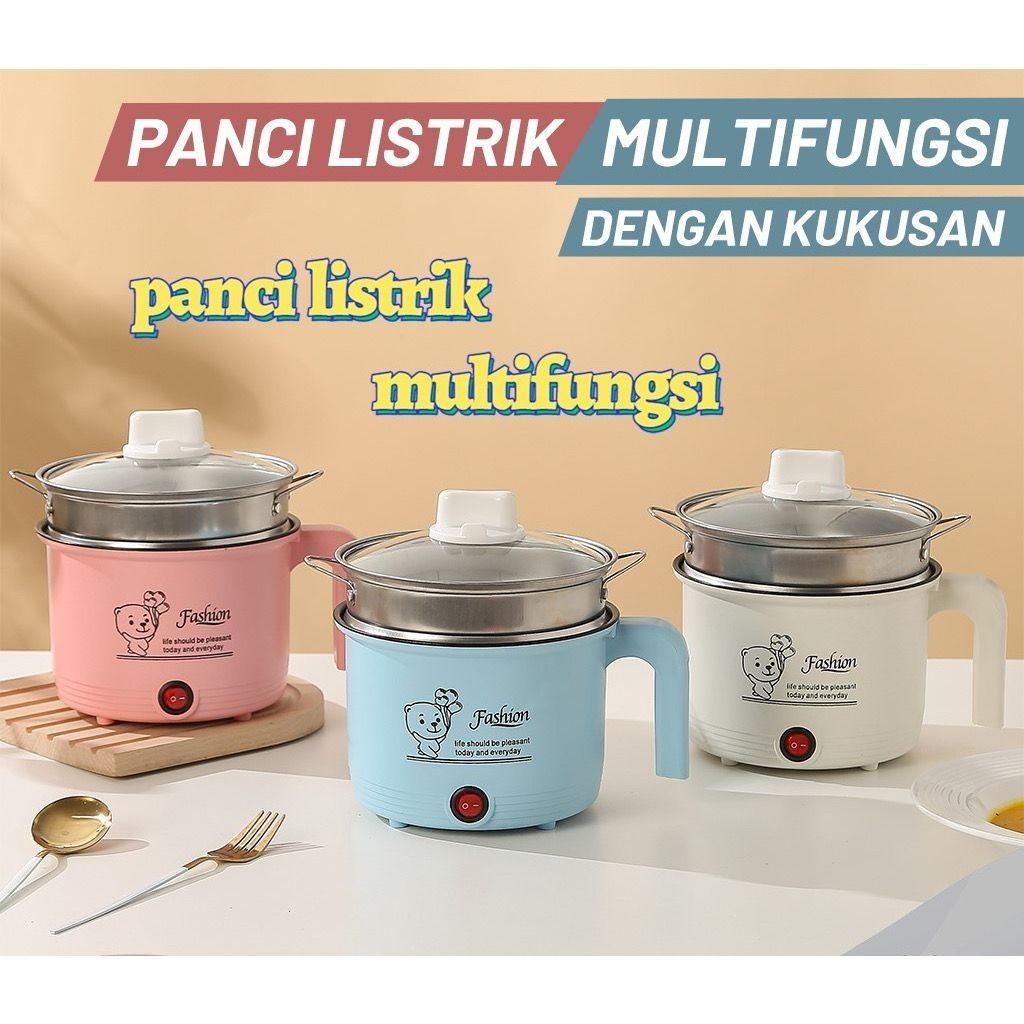 Jual Panci Listrik 18CM Serbaguna Goreng Kukus Rebus Rice Cooker