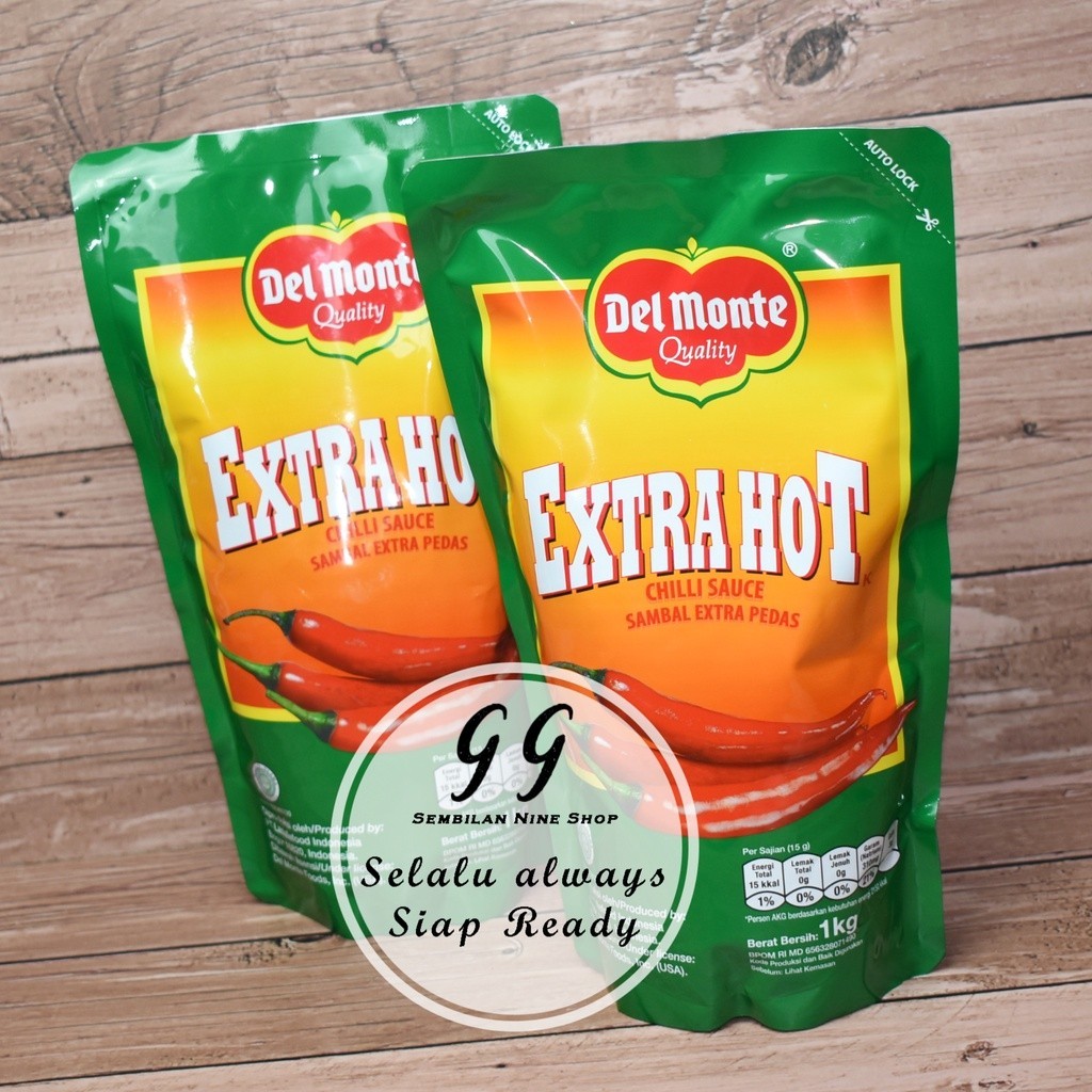 Jual Del Monte EXTRA HOT Chili Sauce 1 KG Delmonte Saus Sambal Ekstra