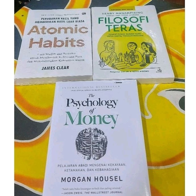 Jual Paket 3 Buku Filosofi Teras The Psychology Of Money Atomic Habits