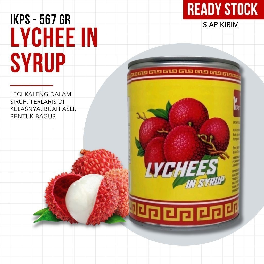 Jual Lychees In Syrup Buah Leci Kaleng IKPS Brand 567 Gram Shopee