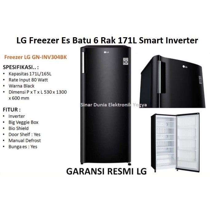 Jual Lg Freezer Frizer Es Rak L Smart Inverter Gn Inv Bk Inv