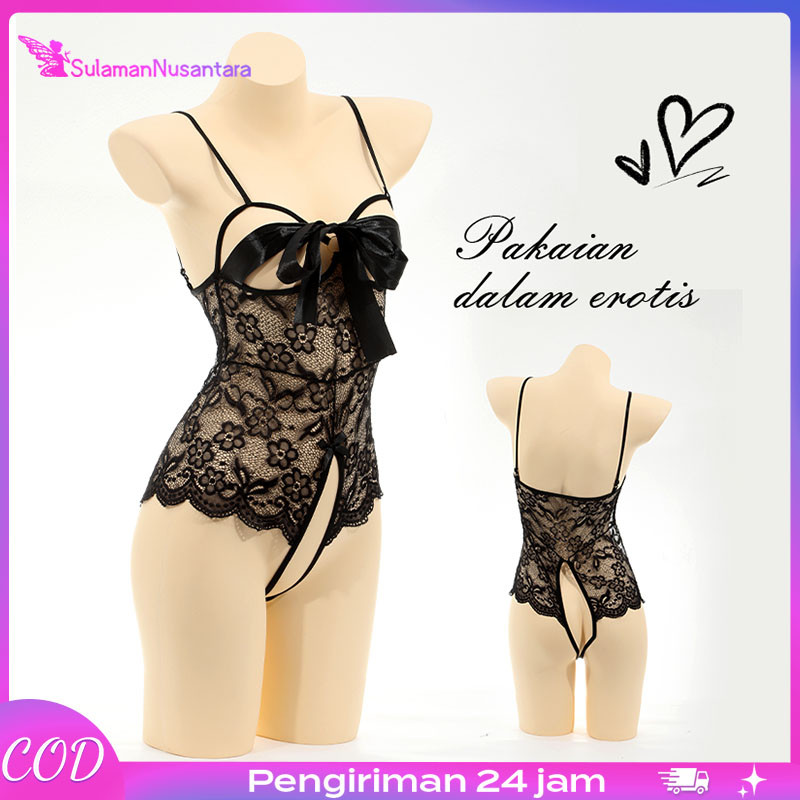 Jual Livingzonalareyna Aravenda Lingerie Fantasy Malam Gaun Lace Romantis Pita Kado Open Cup