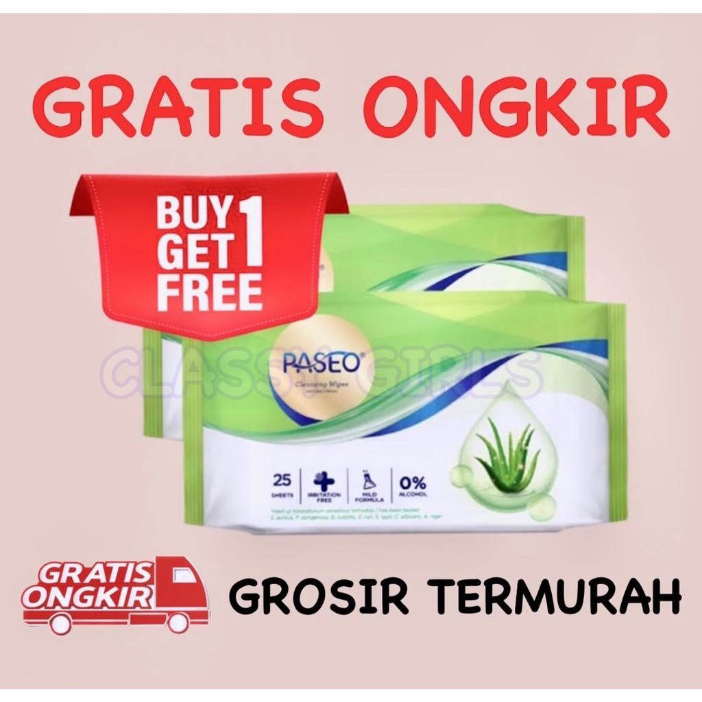 Jual SUPER MURAH Tissue Basah PASEO Anti Bacterial TISSUE BUY 1 GET