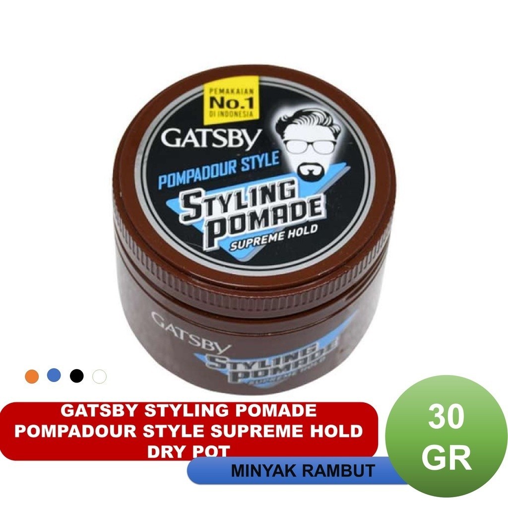 Jual Gatsby Styling Pomade Pompadour Style Supreme Hold Dry Pot Gr