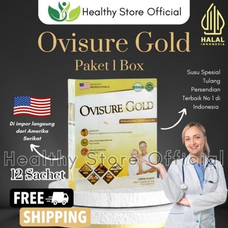 Jual OVISURE GOLD SUSU VITAMIN TULANG DAN SENDI NYERI OTOT ASTEOPOROSIS