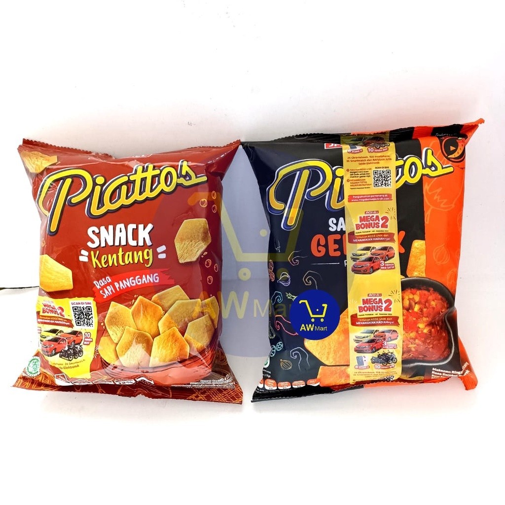 Jual Piattos Gram Snack Kentang Sambal Geprek Matah Bbq Sapi