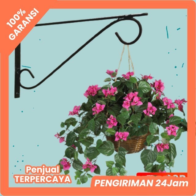 Jual Cantolan Siku Pot Bunga Besi Hook Cantelan Sangkar Burung